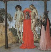 st Jerome supporting Two Men on the Gallows Pietro Perugino